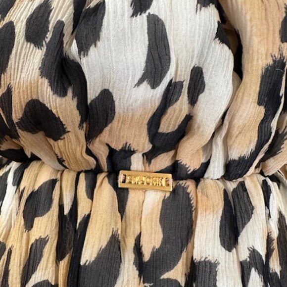 St. John Animal Silk Vest Size Petite - Picture 5 of 7